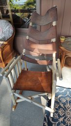 Leather Folding Outdoor Rocking Chair