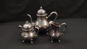 1921 International Silver Co. Holloware King George Silver-Plate Tea Set