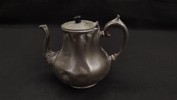 E. Stacey & Son 19th Century Britannia Metal Pewter Teapot