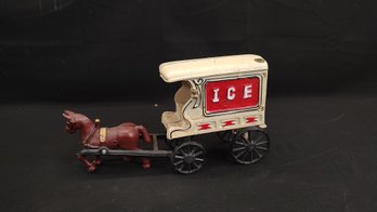 Cast Iron Ice Truck Cart Figure