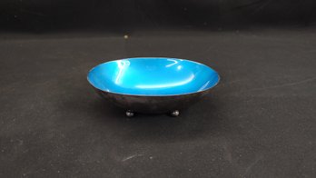 Reed And Barton Enameled Silver Plate Ring Dish
