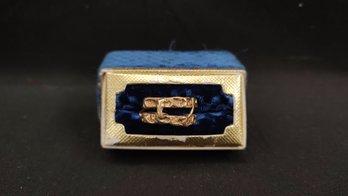 Double-Layered Gold Engraved Commitment Ring
