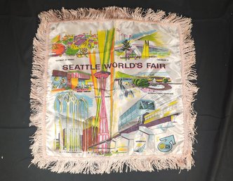 1962 Seattle World's Fair Silk Pillowcase