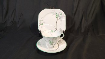 Shelley Greenery Porcelain Teacup Set