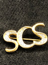Swarovski Crystal Jewelry SCS Lapel Pin