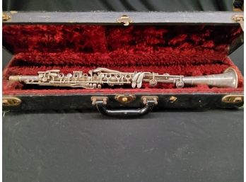 Very Cool Vintage Silver Clarinet With Hard Case (As-Is Item)