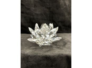 Swarovski Crystal Lotus Flower Style Candle Holder