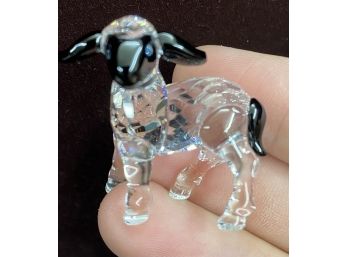 Swarovski Crystal Miniature Black Head Lamb Figurine