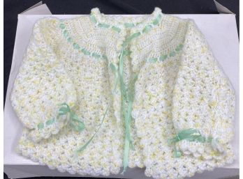 Handmade Vintage Crochet/Knit Baby Clothes And Shawl