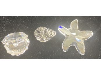 Swarovski Crystal Seashell/Starfish Decor