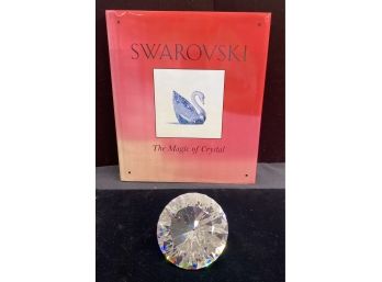 Swarovski Crystal Paperweight And Book