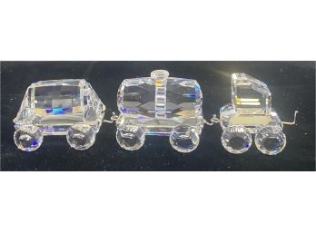 3 Swarovski Crystal Miniature Truck Themed Pieces