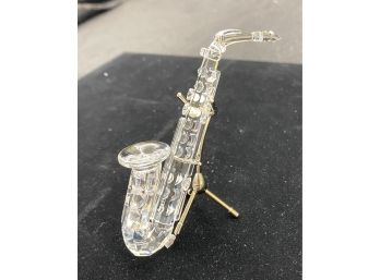 Swarovski Crystal Saxophone Figurine