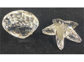 Swarovski Crystal Seashell And Starfish Decor