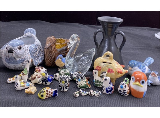 Assortment Of Curio Bird Themed Items
