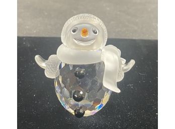 Swarovski Crystal Snowman Figurine