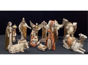 Vintage Ceramic Nativity Scene