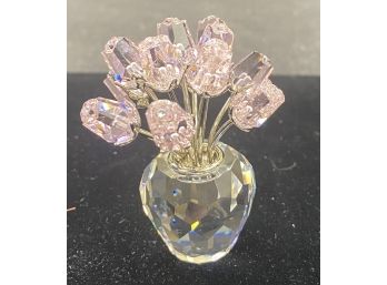 Swarovski Crystal Pink Rose Bouquet