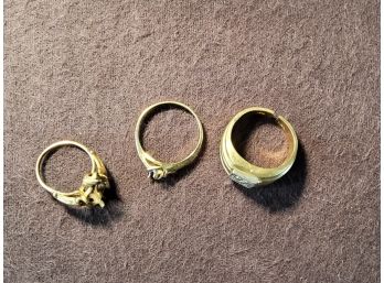 10 Karat Gold Rings (Broken Or Missing Stones/Scrap Gold)