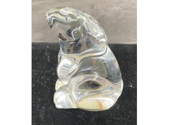 Baccarat Crystal Bunny Figurine
