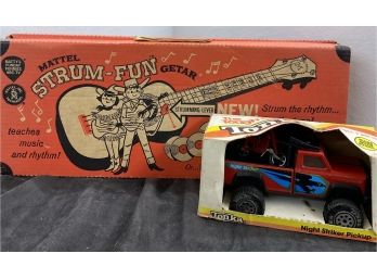 Mattel Strum-Fun Toy Guitar And Tonka Truck