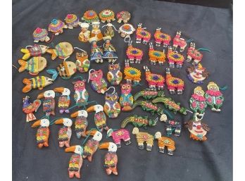 Large Lot Of Bread Doll Ornaments