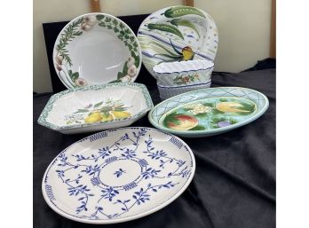 Italian Hand Painted Serving Pieces