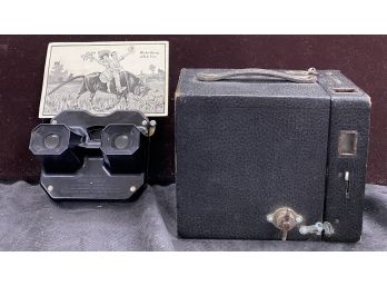 Vintage Brownie Camera And View Master