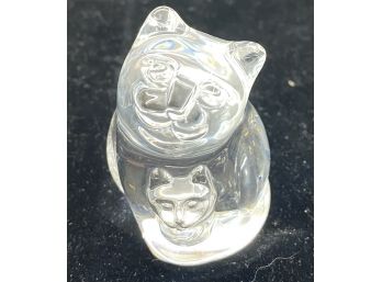Steuben Glass Cat Figurine