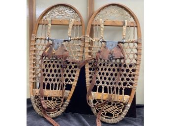 Vintage C.A. Lund Bear Paw Snow Shoes