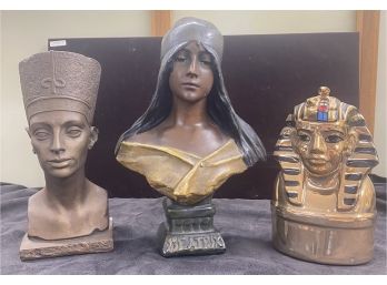 2 Busts And A Collectible Liquor Bottle