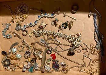 Tray Lot Of Costume Jewelry #1