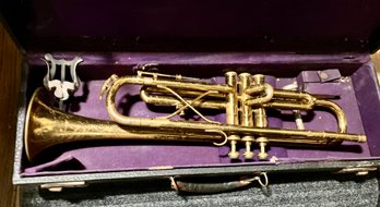 Conn Eckhardt Trumpet In Case With Northeastern Univ Logo