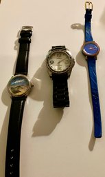3 Watches Incl Members Only,meteor Crater And Anne Klein