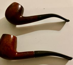 Lot Of 2 Smooth Bowl Walnut Briar Pipes