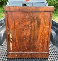 19th C. One Door Cabinet With Crotch Grained Front
