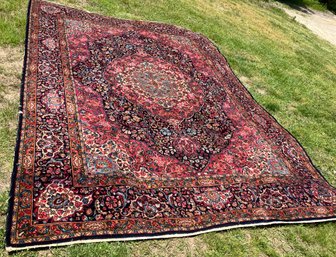 Oriental Style Carpet Rug In Kashan Floral Pattern Decoration