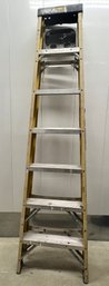 Stanley 6' Aluminum And Yellow Fiberglass Ladder