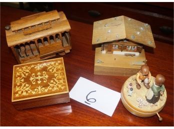 Lot Of 4 Reuge Music Boxes