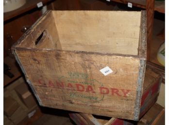 Wooden Advertising Soda Crate, 'Canada Dry Ginger Ale'