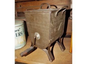 Vintage Tin Hand Crank Mechanical Flour Sifter