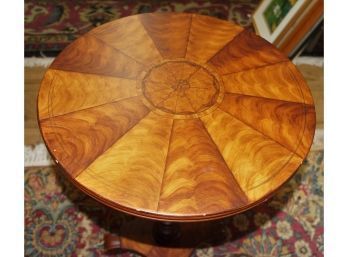Empire-style Lamp Table With Inlaid Crotch Mahogany Top