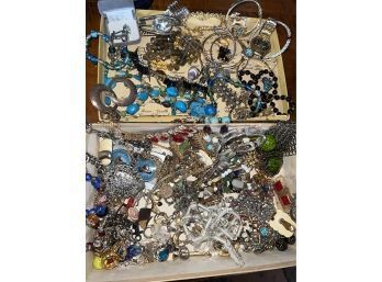 Nice Lot Of Costume Jewelry In Whitman Candy Box