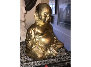 Brass Finished Buddha, 7 Ht
