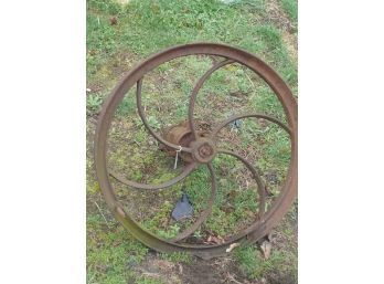 Large Metal Wheel From Farm Grinding Machine