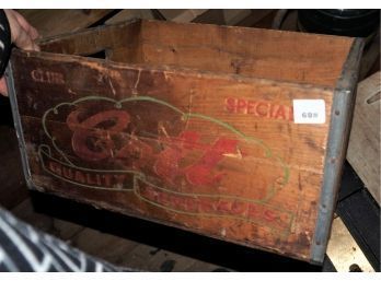 Wooden Advertising Soda Crate, 'Cott Ginger Ale'