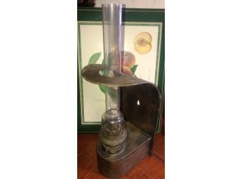 Antique Vintage Kosmos Brenner Brass Wall Mount Oil Lamp In Lighthouse Design