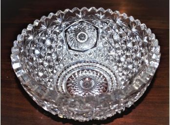 American Brilliant Cut Glass Bowl, 8' Dia.