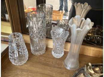 Lot Of 4 Glass Vases