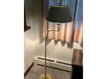 Lot Of 4 Item - Brass Floor Lamp With Shade, Brass Wall Plaque, Hanging White Metal Candle Sconce, Humidifier